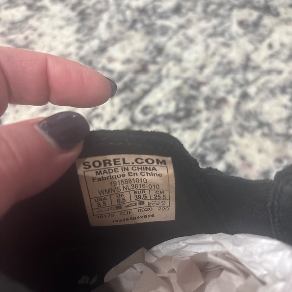 Sorel Black Ankle Boots - Picture 6 of 7